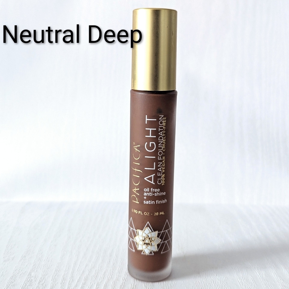 Pacifica Alight Anti-Shine Clean Foundation Satin Finish Vegan 02ND NEUTRAL DEEP
